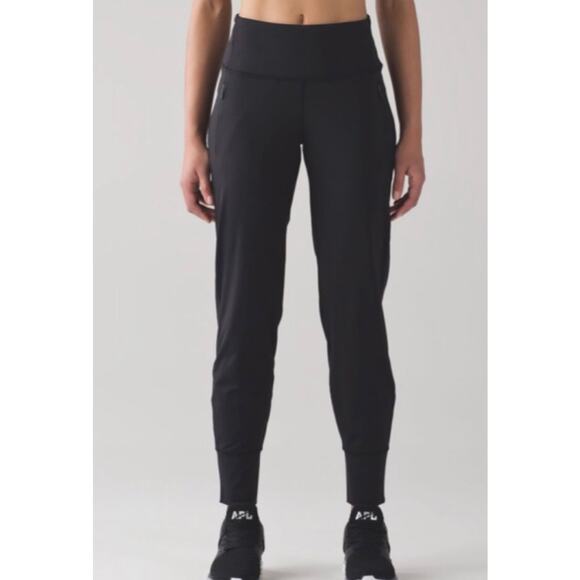 Lululemon Fast Track Pant II Women’s Jogger Leggings Size 2 Black High Waist - Picture 1 of 11